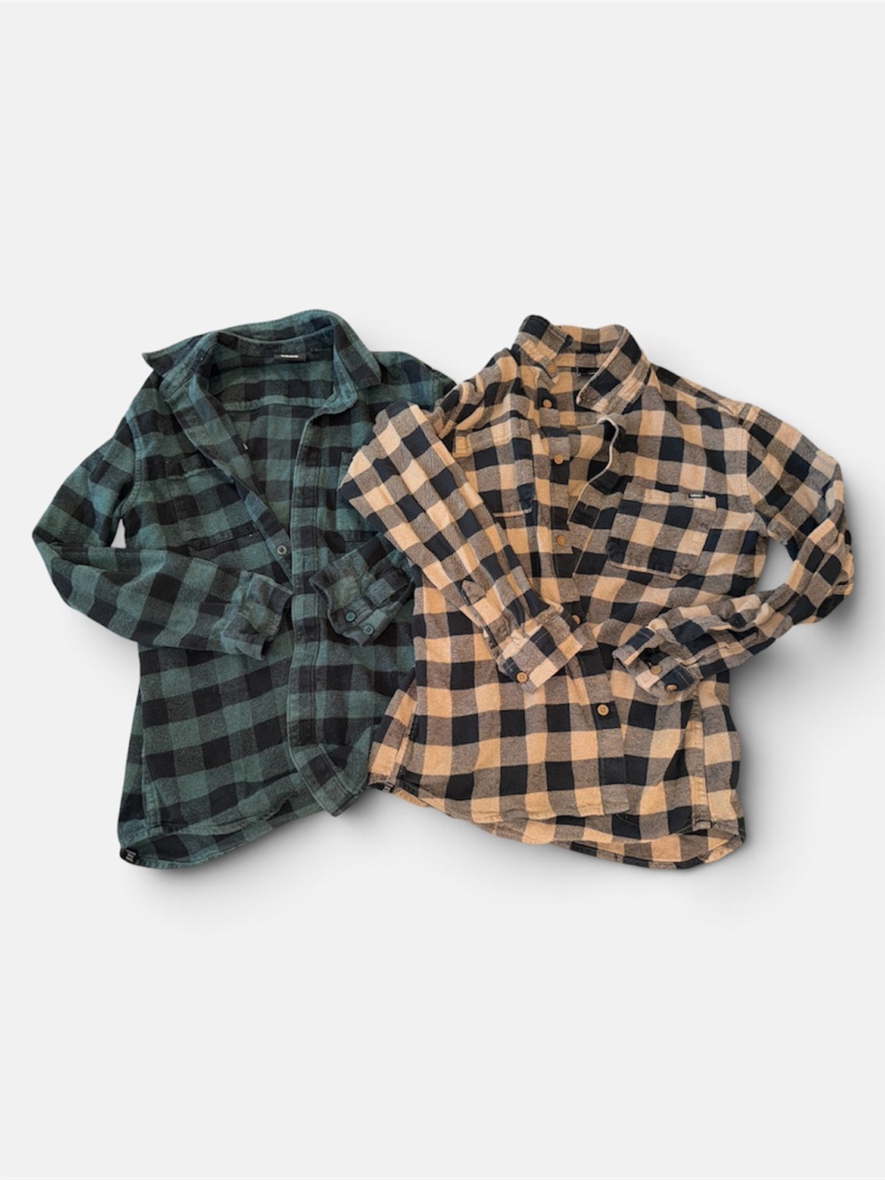 Kids Vans Plaid Shirt - Green & Tan